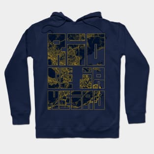 Rio de Janeiro, Brazil City Map Typography - Art Deco Hoodie